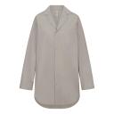 Cotton Poplin Sleep Button Up Dress | Silver