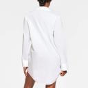 Cotton Poplin Sleep Button Up Dress | Snow Logo