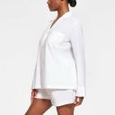Cotton Poplin Sleep Button Up Shirt | Snow Logo