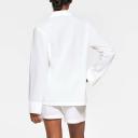 Cotton Poplin Sleep Button Up Shirt | Snow Logo