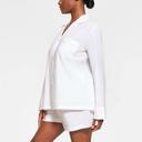 Cotton Poplin Sleep Button Up Shirt | Snow Logo