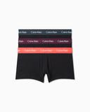 Cotton Stretch 3 Pack Low Rise Trunks Black XS