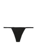 Cotton V-String Panty, Black, L - Women's Panties - Pink