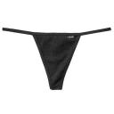 Cotton V-String Panty, Black, S - Women's Panties - Pink