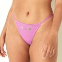 Cotton V-String Panty, Black, S - Women's Panties - Pink