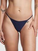 Cotton V-String Panty, Black, XL - Women's Panties - Pink