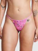 Cotton V-String Panty, Black, XL - Women's Panties - Pink