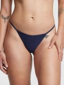 Cotton V-String Panty, Blue, Xxs - Women's Panties - Pink