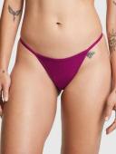 Cotton V-String Panty, Blue, Xxs - Women's Panties - Pink