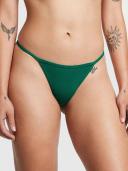Cotton V-String Panty, Green, S - Women's Panties - Pink