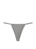 Cotton V-String Panty, Grey, XL - Women's Panties - Pink