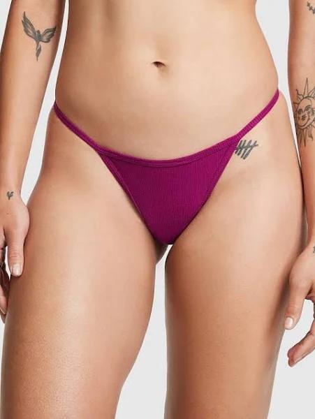 Cotton V-String Panty, Pink, L - Women's Panties - Pink