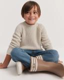 Country Road Australian Cotton Fisherman Knit 4 Oatmeal Marle AU420317
