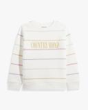 Country Road Australian Heritage Sweat Mtlc Stripe Marsh in Size 5 | 100% Cotton