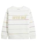 Country Road Australian Heritage Sweat Mtlc Stripe Marsh in Size 5 | 100% Cotton