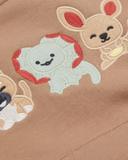 Country Road Boys Organically Grown Australian Animal Sweat Latte in Size 12-18 Months | 100% Cotton