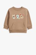 Country Road Boys Organically Grown Australian Animal Sweat Latte in Size 12-18 Months | 100% Cotton