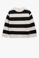 Country Road Boys Stripe Knit Top Black in Size 4