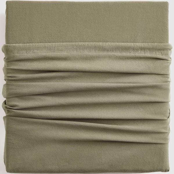 Country Road Brae Australian King Quilt Cover Olive | 100% Cotton