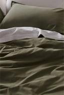 Country Road Brae Australian Queen Quilt Cover Olive | 100% Cotton