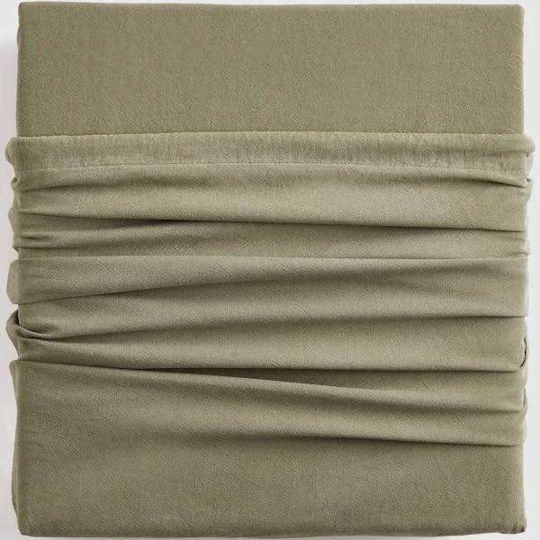Country Road Brae Australian Queen Quilt Cover Olive | 100% Cotton