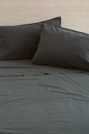 Country Road Brae Queen Flat Sheet - Charcoal