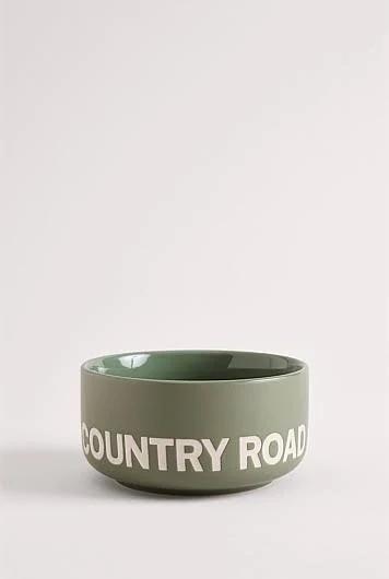 Country Road Demm Breakfast Bowl Olive | 100% Stoneware
