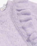 Country Road Girls Pointelle Frill Knit Top Lilac Marle in Size 12-18 Months