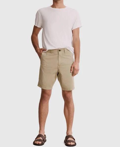 Country Road Men's Australian Cotton Garment Dyed Chino Short Dark Stone in Size 38