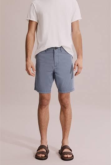 Country Road Men's Australian Cotton Garment Dyed Chino Short Storm Grey in Size 34