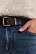 Country Road Men's Australian Made Jean Belt Chocolate in Size 38 | 100% Leather