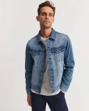 Country Road Men's Light Wash Jacket Denim in Size Medium
