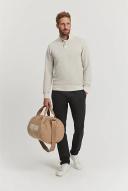 Country Road Men's Mock Neck Knit Top Cream in Size Small