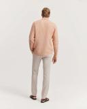 Country Road Men's Regular Fit Organically Grown Stripe Shirt Ginger in Size Small | 100% Organic Linen