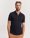 Country Road Men's Slim Stretch Tipped Polo Top Navy in Size Large