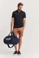 Country Road Men's Slim Stretch Tipped Polo Top Navy in Size Large