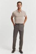 Country Road Slim Stretch Tipped Polo Large Taupe Melange AU488138