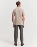 Country Road Slim Stretch Tipped Polo Medium Taupe Melange AU488139
