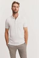 Country Road Men's Slim Stretch Tipped Polo Top White in Size Large
