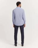 Country Road Men's Tailored Fit Super Fine Cotton Stripe Shirt Blue in Size XL