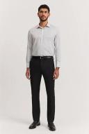 Country Road Men's Tailored Fit Super Fine Stripe Shirt Charcoal Grey in Size Medium | 100% Cotton