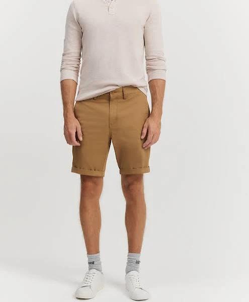Country Road Men's Verified Australian Cotton Stretch Chino Short Clay in Size 30