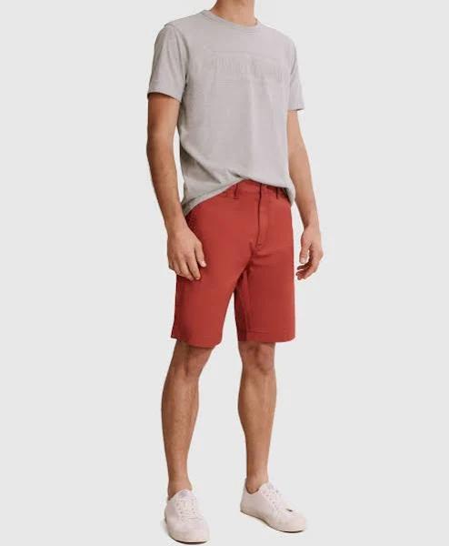 Country Road Men's Verified Australian Cotton Stretch Chino Short Vermilion in Size 30