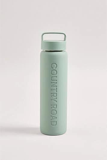 Country Road Nico Drink Bottle Gumleaf | Glass /silicone
