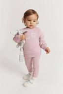 Country Road Organically Grown Cotton Solid Rib Legging Mauve in Size 0-3 Months