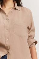 Country Road Organically Grown Linen Shirt 10 Dark Camel AU446213