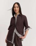 Country Road Organically Grown Linen Shirt 4 Chocolate AU548102