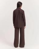 Country Road Organically Grown Linen Shirt 4 Chocolate AU548102