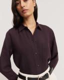 Country Road Organically Grown Linen Shirt 4 Pinot Noir AU455288