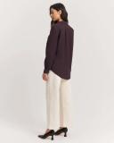 Country Road Organically Grown Linen Shirt 4 Pinot Noir AU455288
